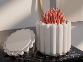 Molde silicona alhajero grande ondulado